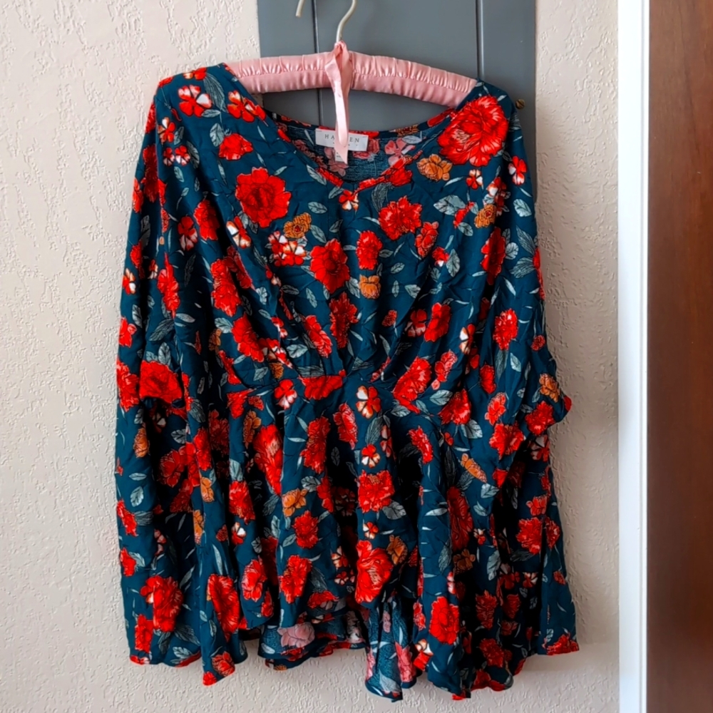 Boho floral blouse